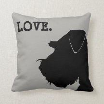 Coussin d'AMOUR de Schnauzer
