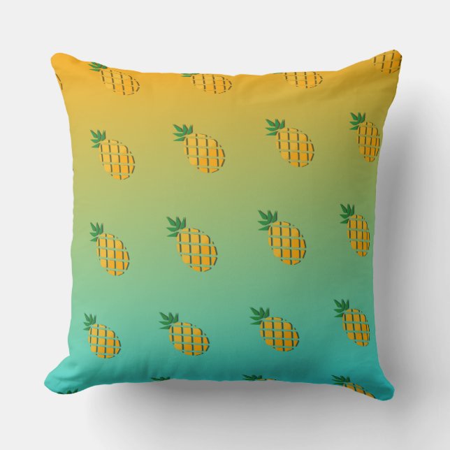 Coussin d'ananas d'été tropical (Recto)