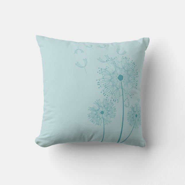 Coussin Dandelion floral et végétal moderne (Recto)