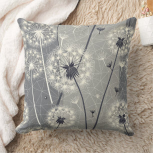 Coussin Dandelion monochrome moderne
