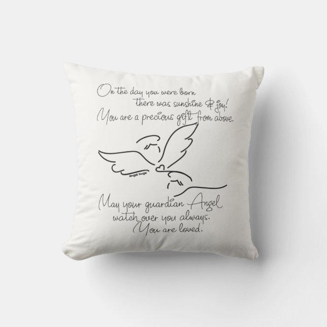 coussin d'ange pour bébé...anniversaire... enfant (Recto)