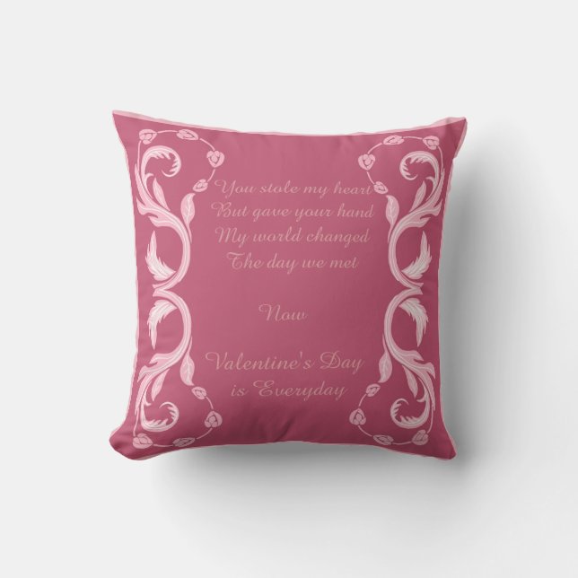 Coussin Dans le rose réversible (Recto)