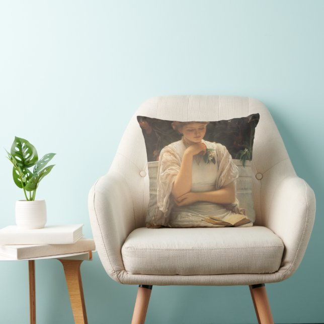 Coussin Dans l'orangerie de Charles Edward Perugini (Chaise)