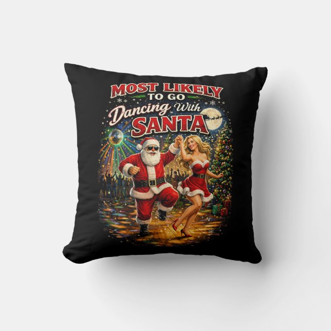 Coussin Danse avec le Père Noël (Recto)