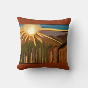 Coussin Danse des cactus art Abstrait