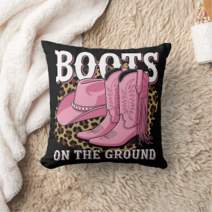 Coussin Danse en ligne de cowgirl western Boots on the Gro
