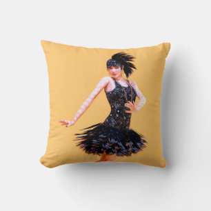 Coussin Danse Flapper Vintage