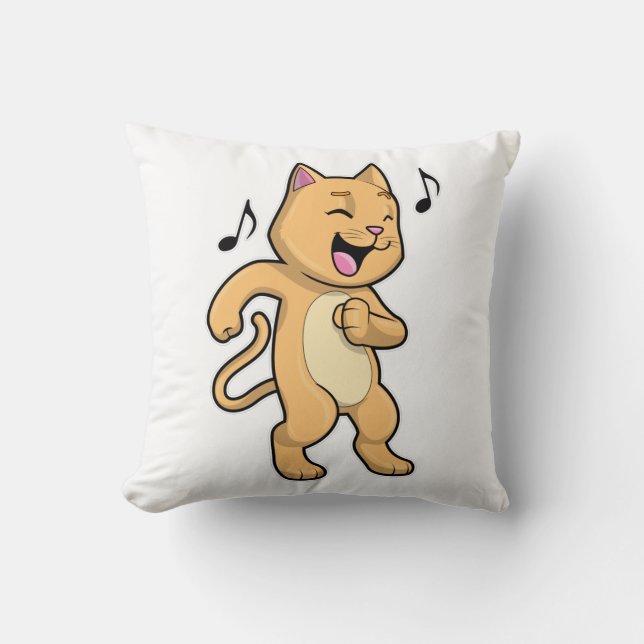 Coussin Danse Musique Cat (Recto)