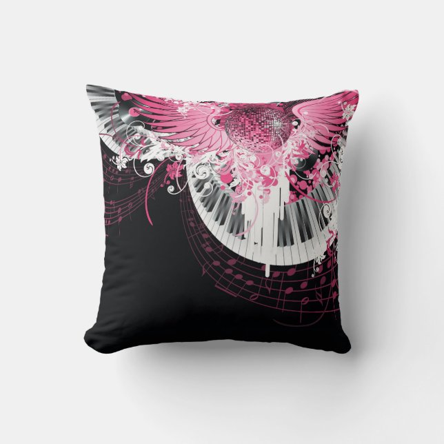Coussin Danse Musique Disco Balle Piano Canapé Jeu Oreille (Recto)