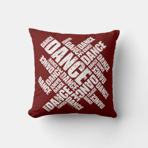 Coussin Danse Typographique (Détresse)
