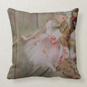 Coussin Danseur d'Edgar Degas contre une étape plate,