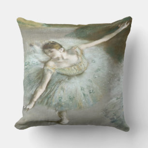 Coussin Danseur en vert par Edgar Degas