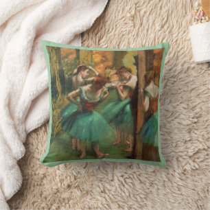 Coussin Danseurs, Rose et Vert par degrés, Art