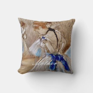 Coussin Danseuse Degas Avec Ruban Bleu