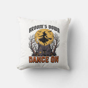 Coussin Danseuse Sorcière Drôle Gravure Halloween Vintage