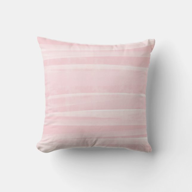 Coussin d'aquarelle abstrait Peach (Recto)