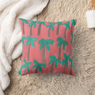 Coussin d'aquarelle Tropical Palm Tree