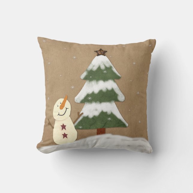 Coussin d'arbre de Noël du pays (Recto)