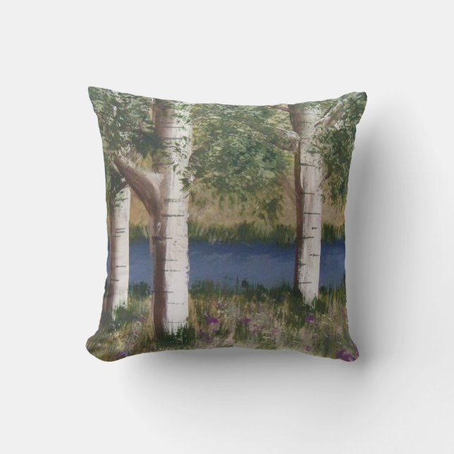Coussin d'arbres de bouleau (Recto)