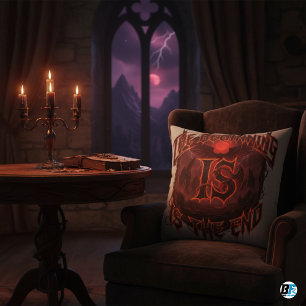 Coussin Dark Fantasy Dragon "Le commencement est la fin"