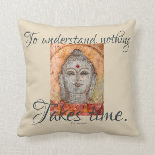 Coussin d'art d'aquarelle de Bouddha de proverbe