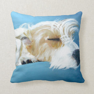 Coussin d'art de chien de sommeil Jack Russell