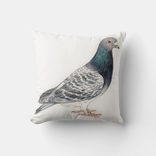 Coussin d'art d'oiseau de pigeon (Recto)