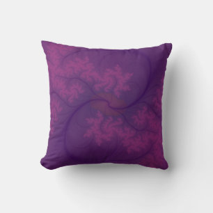 Coussin d'art fractal violet