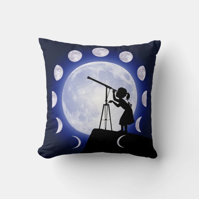 Coussin d'astronomie de phase lunaire. (Recto)