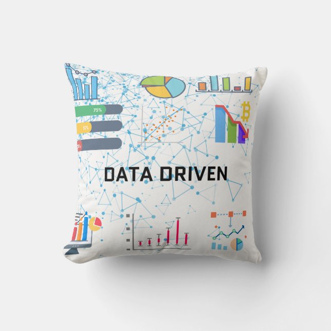 Coussin Data Driven Analytics Throw Pillow (Recto)