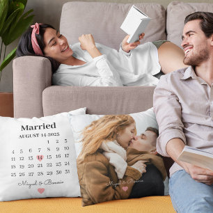 Coussin Date de Mariage Personnalisée Cadeau de Mariage