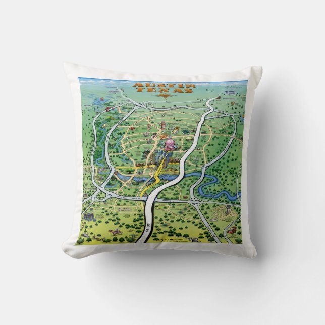 Coussin d'Austin Texas (Recto)