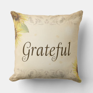 Coussin d'automne - Grateful - Oreiller Carré