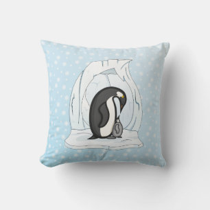 Coussin Davin et Annie l'oreiller à lancer des pingouins
