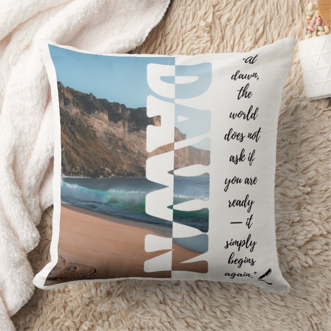 Coussin Dawn — Simply Begin Again (Couverture)