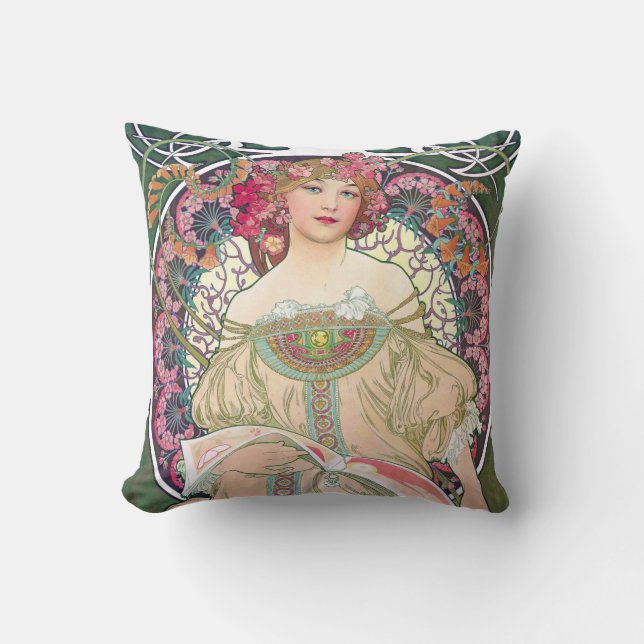 Coussin Daydream (printemps), Mucha (Recto)
