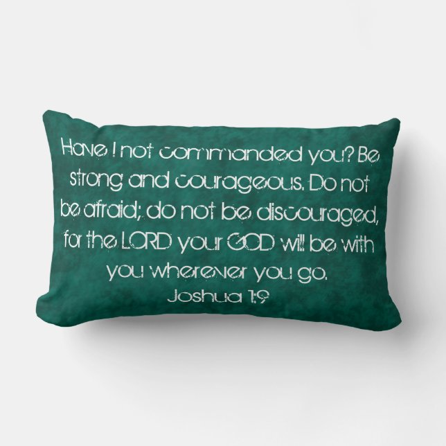 coussin de 1:9 de Joshua de vers de bible (Recto)