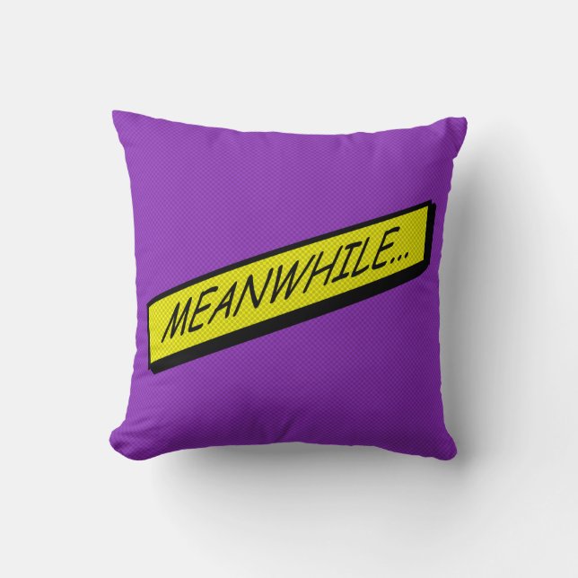 Coussin de bande dessinée - en attendant… (Recto)