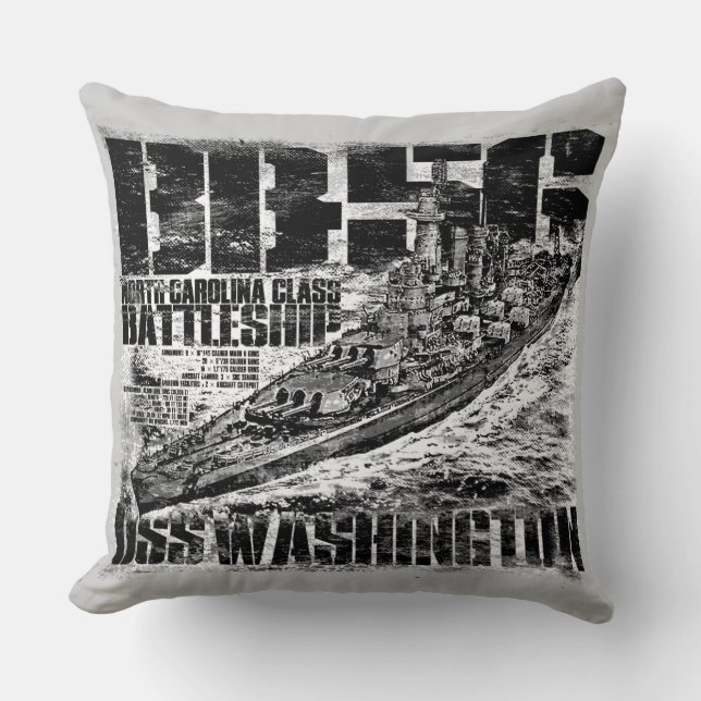 Coussin de Battleship Washington (Recto)
