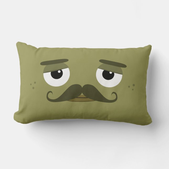 Coussin de BBSS Moustachios #2 (21" x13") (Recto)
