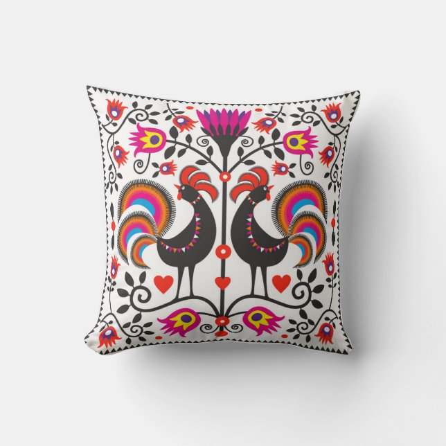coussin de beauté avec les gens polonais de motif (Recto)