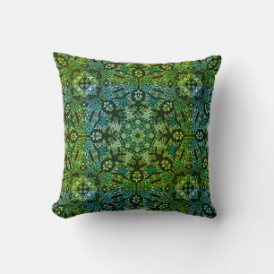 Coussin De Beaux Verts Et Blues Mandala