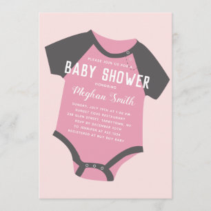 Coussin de bébé Rose Invitation Baby shower