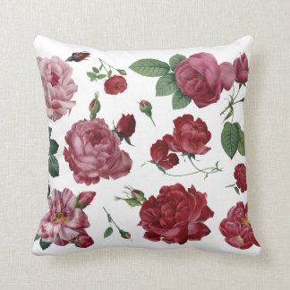 Coussin de blanc de roses