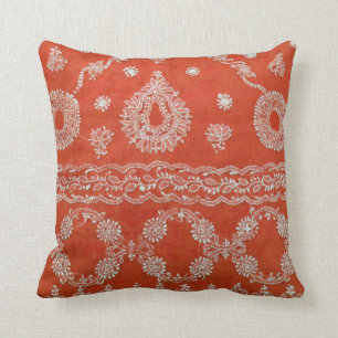 Coussin de Bohème orange