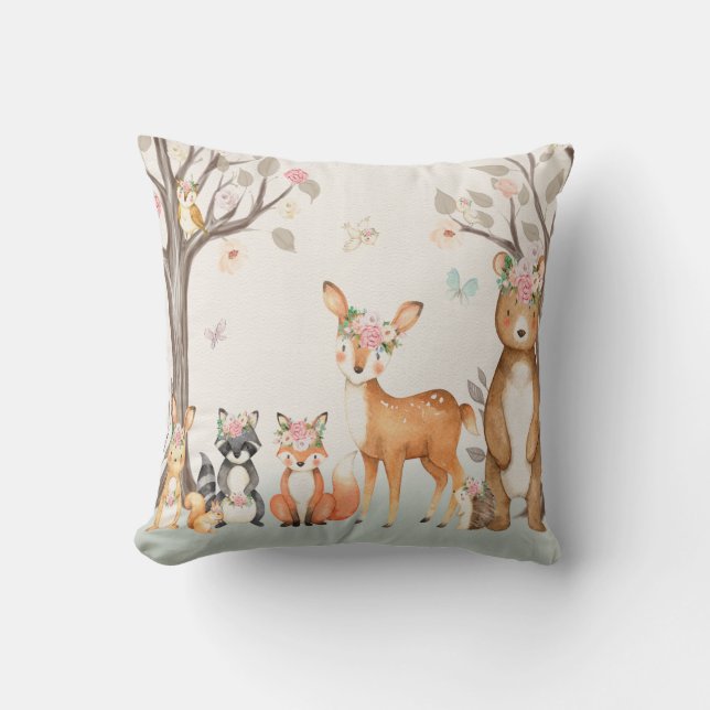 Coussin de Boho de crèche de bébé d'animaux de (Recto)
