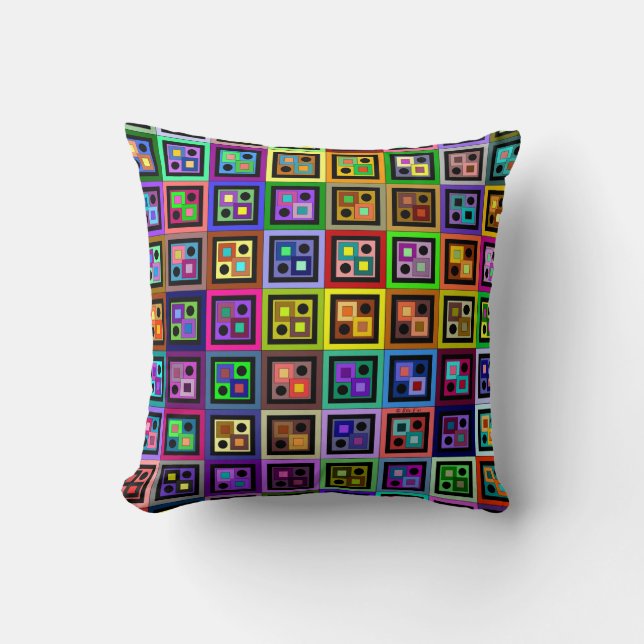 Coussin de boîtes et de points (Recto)