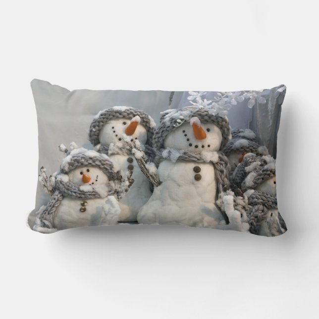 Coussin de bonhomme de neige de Noël (Recto)