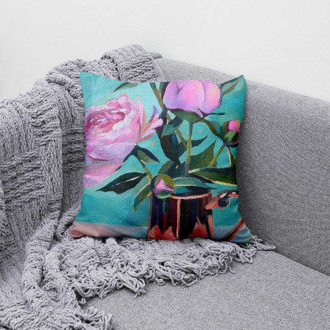 Coussin de bouquet Peonies (Créateur téléchargé)