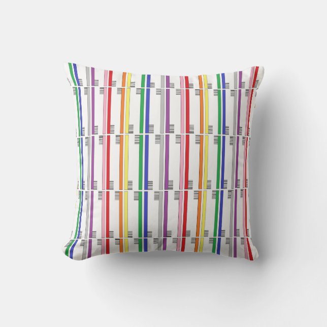 Coussin de brosses à dents d'arc-en-ciel (Recto)